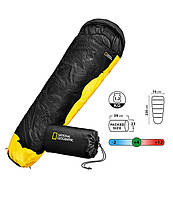 Спальный мешок National Geographic Sleeping Bag 230 x 74 cм Black/Yellow