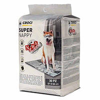 Пеленки для собак Croci Super Nappy (принт газета) 57*54 см, 30 пелёнок в упаковке (C6028720)