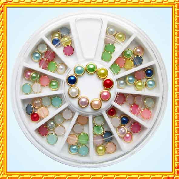 Перли Mix в Золотій Оправі для Дизайну нігтів, в Карусельке Перли Mix в Золотій Оправі для Дизайну нігтів, в Карусельке можна замовити або купити дешево оптом, дрібним оптом, через інтернет магазин http://opt21.com з доставкою по всій Україні від Компанії