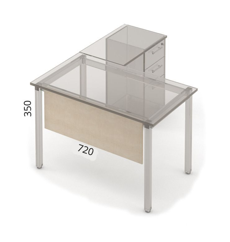 Екран для столів Озон O9.30.07 кріплення метал екран ДСП ширина 720 мм (MConcept-ТМ)