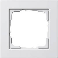 Рамка одинарная GIRA E2 белый глянец плоский монтаж (0211295)