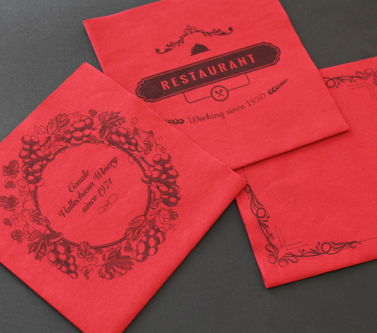 Друк на серветках 40*40 см Брендовані серветки для готеля ресторану, фото 1