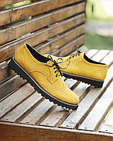 Мужские броги желтого цвета с нубука туфли ORIGINAL Legessy ONYX YELLOW