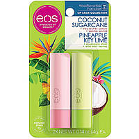 Бальзам для губ Eos Coconut Sugarcane & Pineapple Key Lime 2-Pack Lip