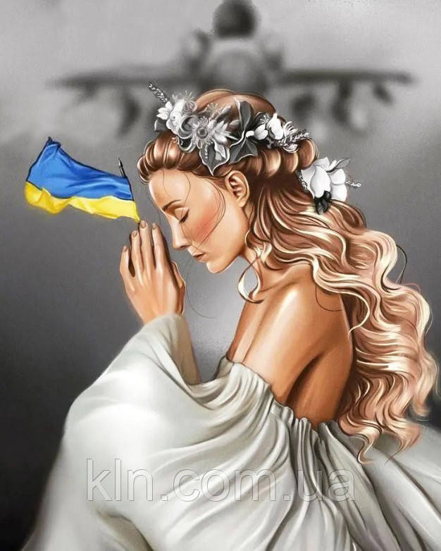 Алмазна мозаїка 50 х 40 см Молитва за Україіну (арт. TN1206), фото 1