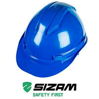 Каска защитная с вентиляцией Sizam Safe-Guard синяя 35017