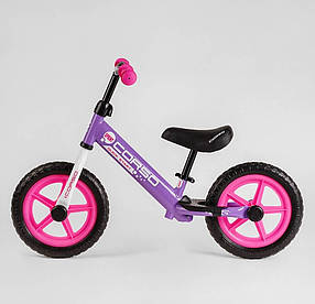 Дитячий велобіг CORSO J-5602 Sprint, на сталевій рамі, колеса 12" EVA, З підставкою для ніжок