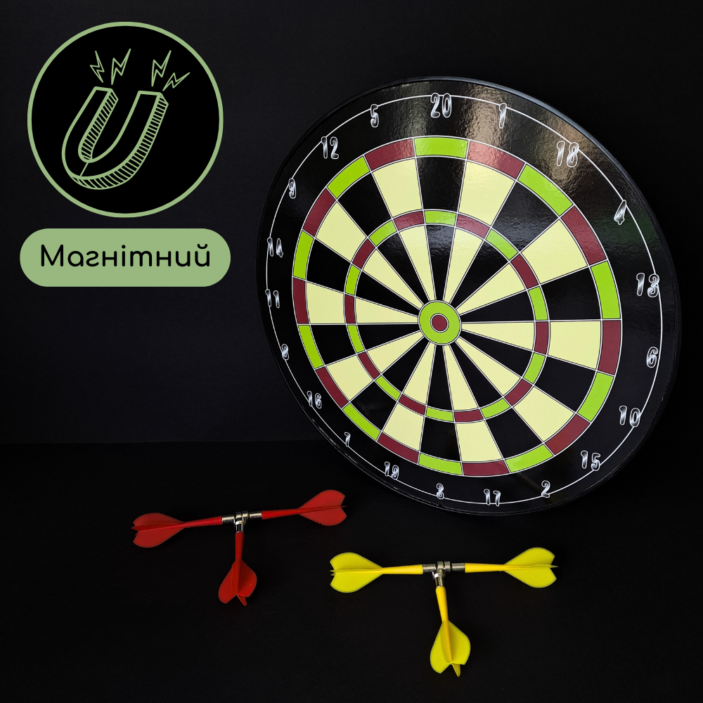 Мишень для Игры в Дартс Магнитная Baili 34,5 См 6 Дротиков (DR-17015 ...