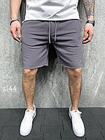 Мужские базовые шорты (серые) sl44 качественная повседневная одежда для парней тренд