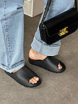 Чоловічі літні шльопанці Adidas Yeezy Slide Black (чорні) модні легкі шльопанці YE072 Адіас топ, фото 6
