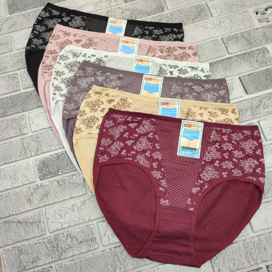 Труси жіночі бавовна батал р.5XL-6XL асорті (арт.8022) SOLLA 30038042
