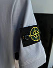 Чоловіча футболка Поло Stone Island сіра з патчем Теніска Стон Айленд літня, фото 7