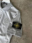 Чоловіча футболка Поло Stone Island сіра з патчем Теніска Стон Айленд літня, фото 5