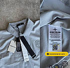 Чоловіча футболка Поло Stone Island сіра з патчем Теніска Стон Айленд літня, фото 8