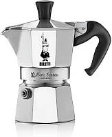 Гейзерная кофеварка Bialetti Moka Express Aluminum Stovetop (2 чашки), 8x11x11 см, серебро