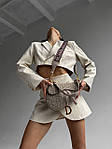 Жіноча мінісумка клатч Christian Dior Saddle Beige (бежева) BONO3302 красива модна Крістіан Діор топ, фото 11