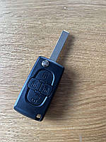 Корпус ключа на 2+2 (4 кнопки) Пежо Ситроен (Peugeot/Citroen) с откидным механизмом