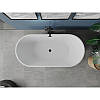 Окремостояча ванна Mexen Luna 150 x 75 см, біла/чорна, чорний перелив - 52031507575-B, фото 4