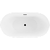 Окремостояча ванна Mexen Luna 150 x 75 см, біла/чорна, чорний перелив - 52031507575-B, фото 5