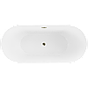 Окремостояча ванна Mexen Luna 180 x 80 см, біла/чорна, золотий перелив - 52031808075-G, фото 5