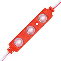 Світлодіодний модуль BRT XG191 5630-3 led W 1,5W RED, 12 В, IP65 червоний із лінзою напівсфера