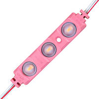 Світлодіодний модуль BRT XG194 5630-3 led W 1,5W PINK, 12 В, IP65 рожевий із лінзою напівсфера