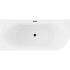 Окремостояча кутова ліва ванна Mexen Mia 170 x 80 см, біла/чорна, чорний перелив - 52691708075L-B, фото 5