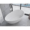 Окремостояча ванна Mexen Parma з конгломерату 160 х 95 см, біла матова - 57231609500, фото 3