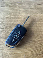 Корпус ключа нового образца для переделки со старого ПЕЖО (Peugeot) на 3 кнопки с логотипом