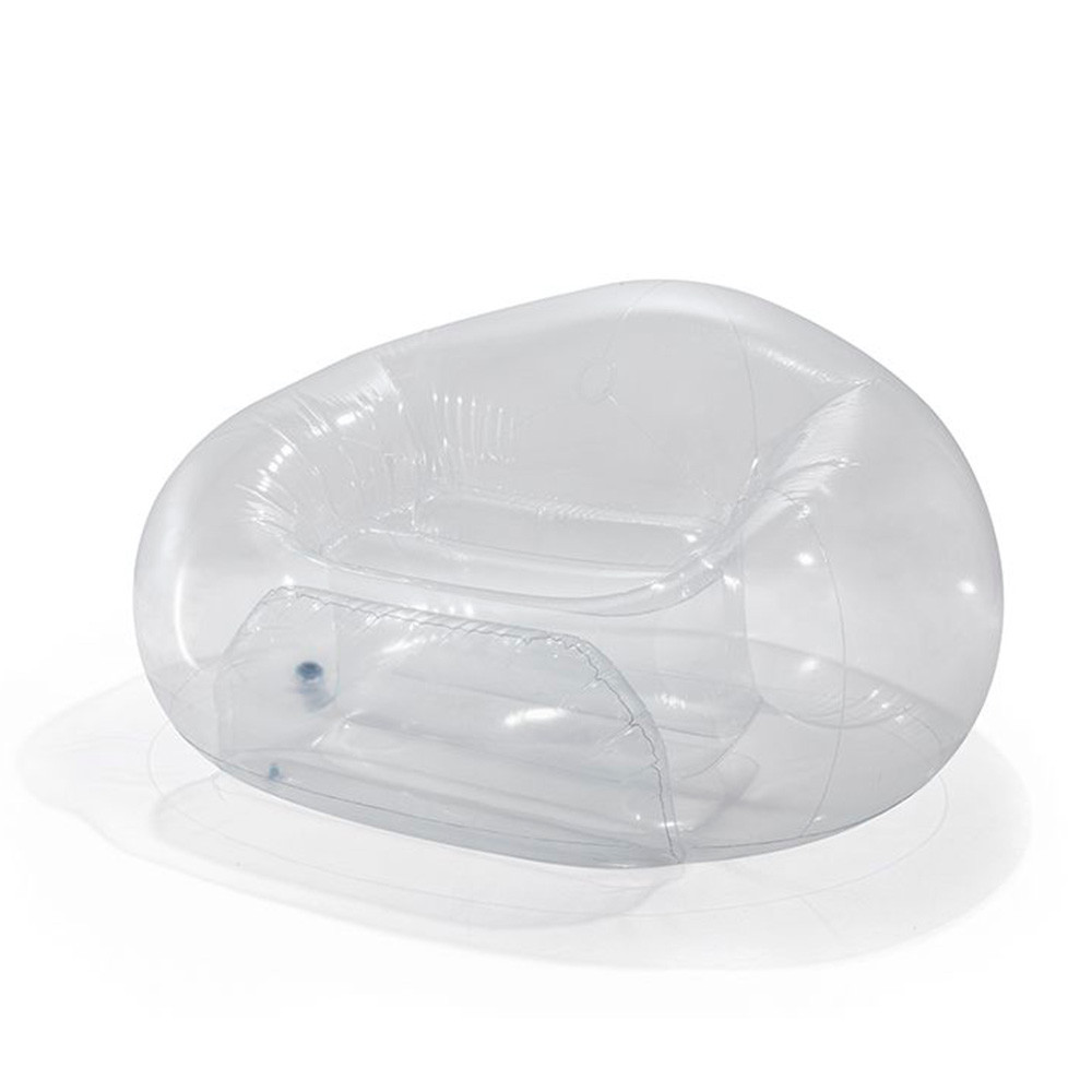 Надувне крісло мішок на природу Intex 66500 Beanless Bag Chair 137х127х74 см Прозорий