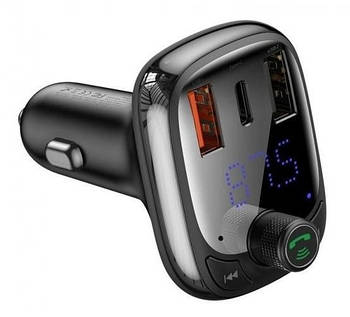 Автомобільний зарядний пристрій Baseus T Typed S-13 MP3 QC Black CCTM-B01