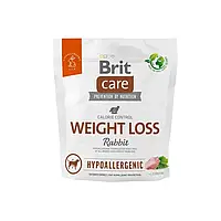 Brit Care Hypoallergenic Weight Loss Rabbit 1 кг корм для собак при ожирении