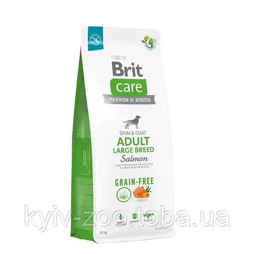 Brit Care Grain-Free Adult Large Breed Salmon 12 кг корм для собак без ...