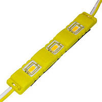 Світлодіодний модуль BRT M2 5630-3 led Y 1,5W, 12 В, IP65 жовтий закритий з лінзою
