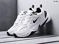 Мужские кроссовки Nike M2K Tekno (белые с чёрным) качественные спортивные кроссы демисезон KS 586 42 vkros