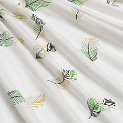 Муслін у квадратики "Пір'ячко зеленого кольору", ширина 160 см