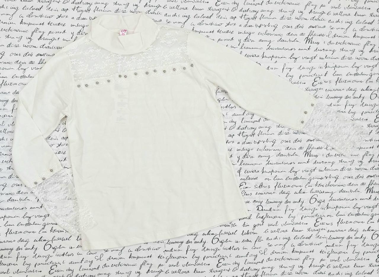 Блуза з довгим рукавом та прикрасами р 134-176