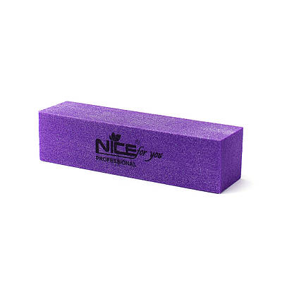 Баф-брусок Nice for you 180/180 Фіолетовий