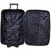 Тканинна валіза великого розміру Bonro Style колір чорно-сіра, фото 3