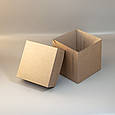 Коробка для бенто-торту або подарункова 160*160*160 Крафт, фото 2