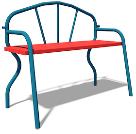 Лавка паркова (можливо з'єднати з парканом) SiverSport S708.1