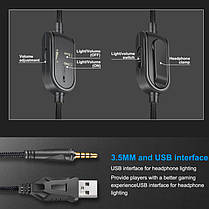ONIKUMA ігрові навушники з мікрофоном та LED RGB підсвічуванням, чорні, фото 3