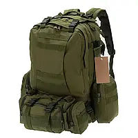 Тактический рюкзак с подсумками B08, армейский 55х40х25см, на 55л Олива