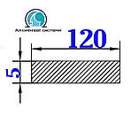 120х5 мм / смуга - 495мм / анодована