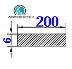 200х6 мм / смуга 1 метр / анодована