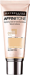 Тональна основа для обличчя Maybelline New York Affinitone Досконалий тон, No 09, 30 мл