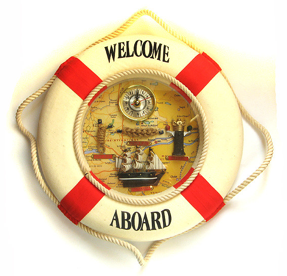 Годинник настінний кварцовий Рятувальний круг, фото 1