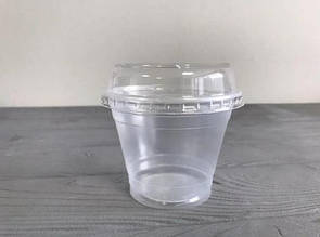 Стакан куполоподібний 280 мл. (рівна кришка) (100/1000) 95073Р