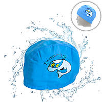 Шапочка для плавания детская Cout Swim Cap Синий дельфин, шапочка для купания, плавательная шапочка (ST)