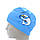 Шапочка для плавання Cout Swim Cap Синій дельфін, шапочка для купання, дитяча шапочка для басейну, фото 2